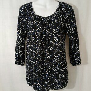 Michael Kors - Navy Star Spangled Top - Long Sleeve - Size X/Small
